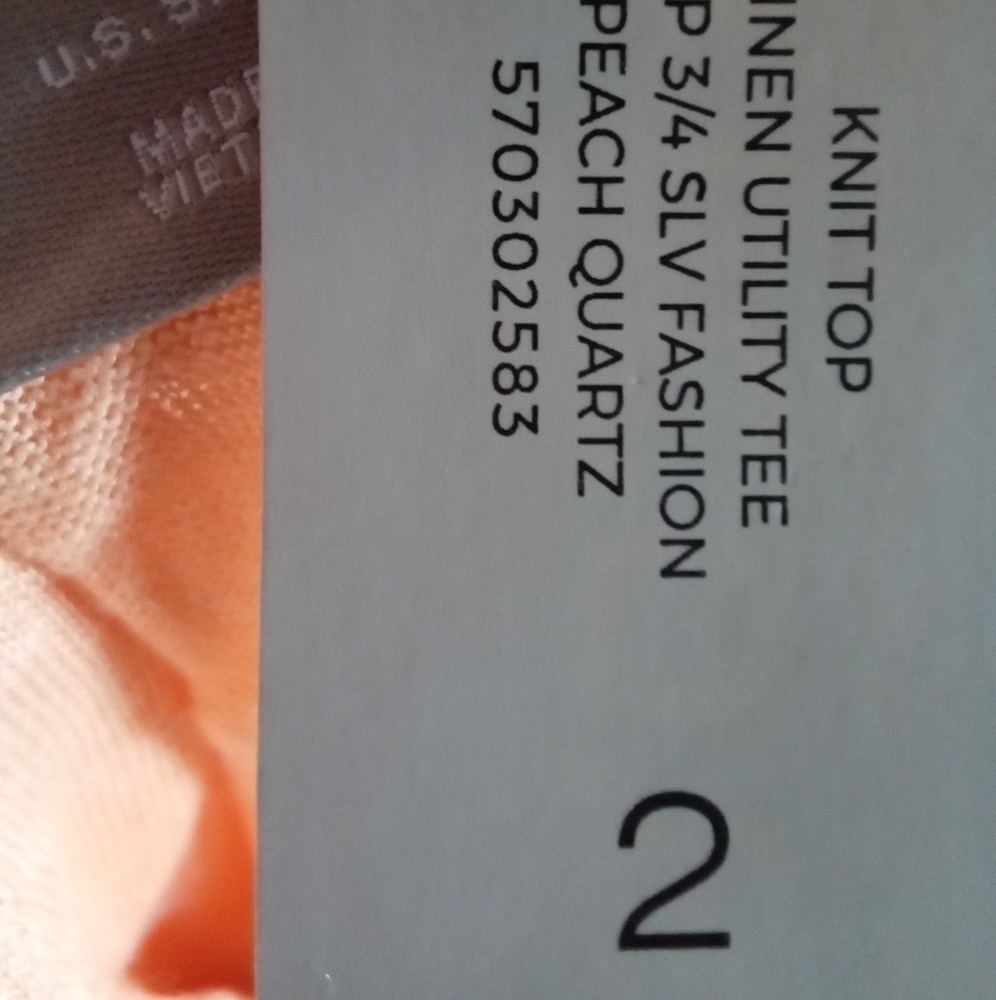 Chico's women's top size 2 new with tags orange - Picture 3 of 4